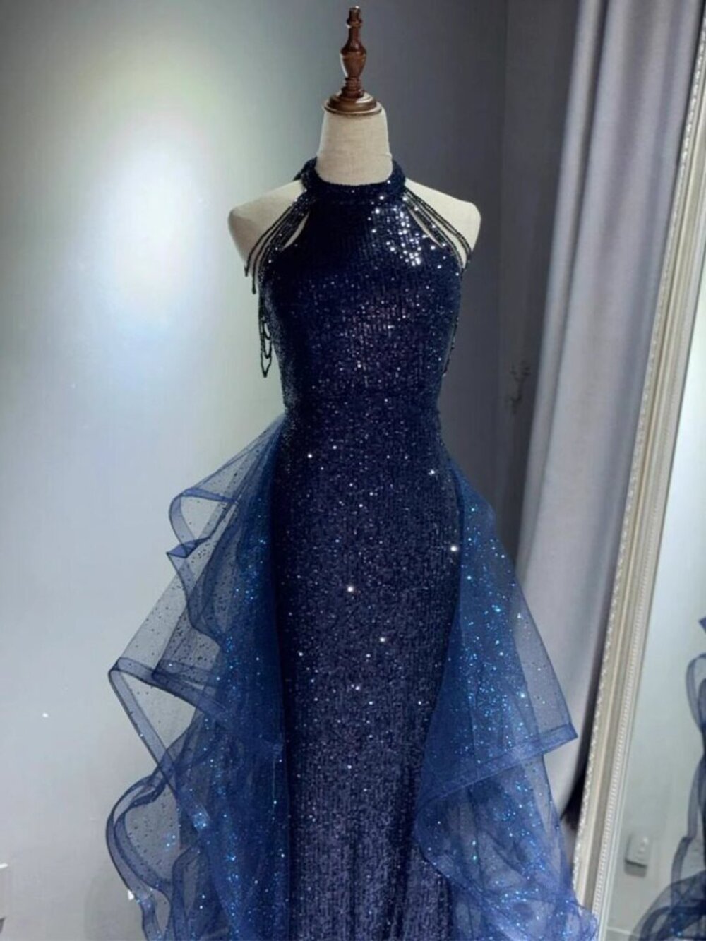Chic Royal Blue Backless Evening Dress | Sophisticated Gala Formal Gown